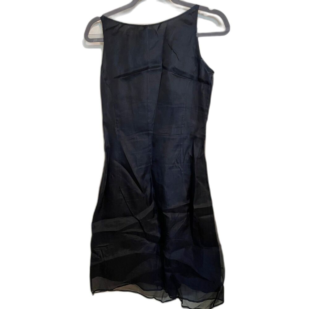 Vintage Black Chiffon Italian Designer Mini Dress